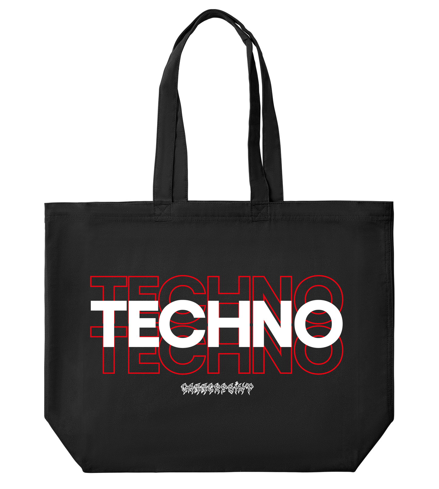 GABBERPOINT - TRIPLE TECHNO LARGE TOTE BAG