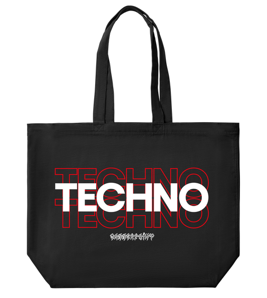 GABBERPOINT - TRIPLE TECHNO LARGE TOTE BAG